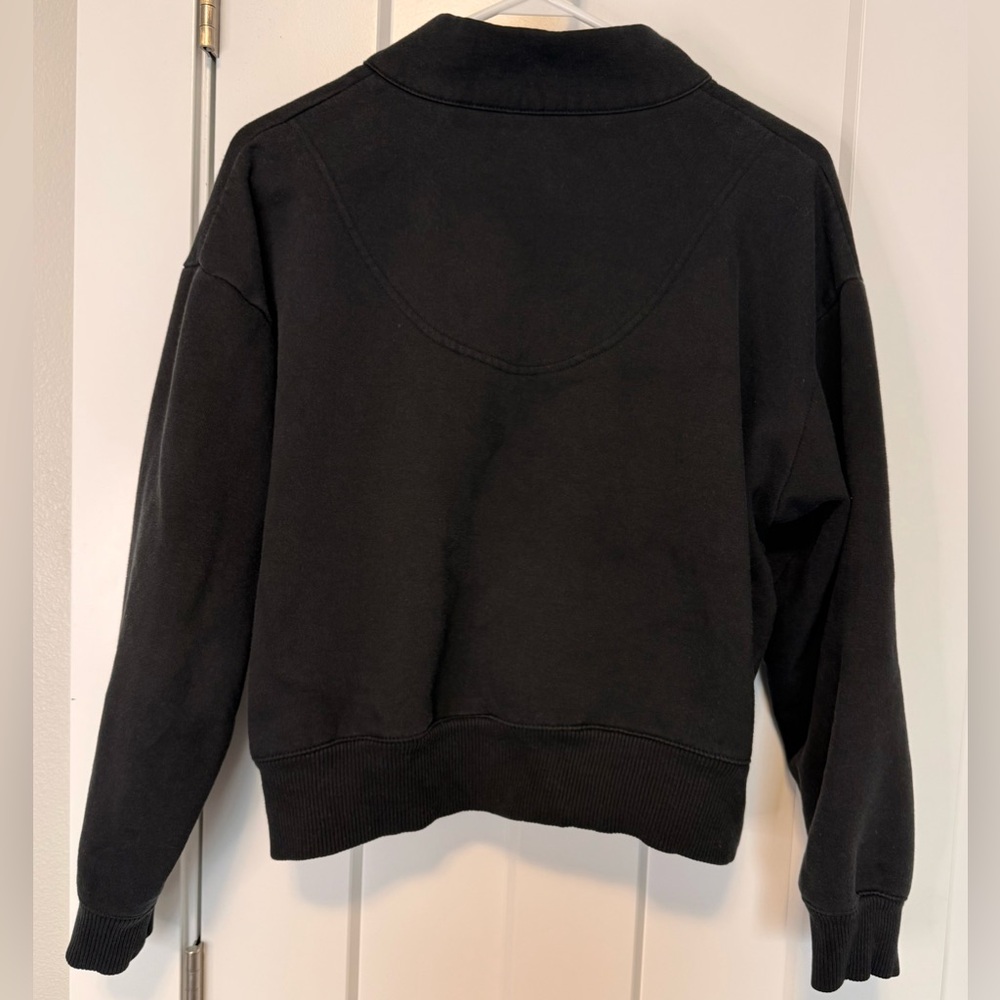 A New Day Black Half-Zip Pullover Cropped Size Large - Picture 2 of 5